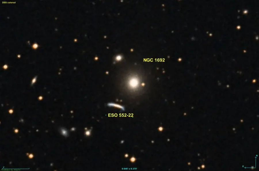 La carte NGC 1692