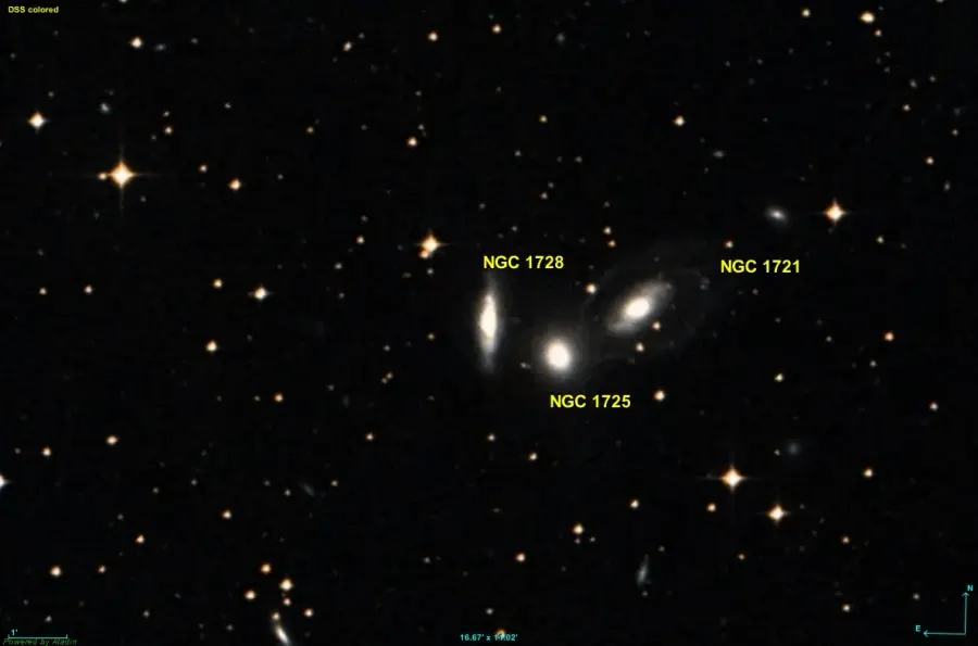 La carte NGC 1728