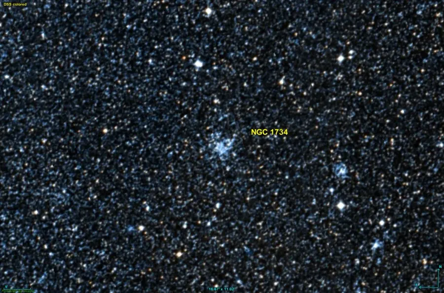 The NGC 1734 card