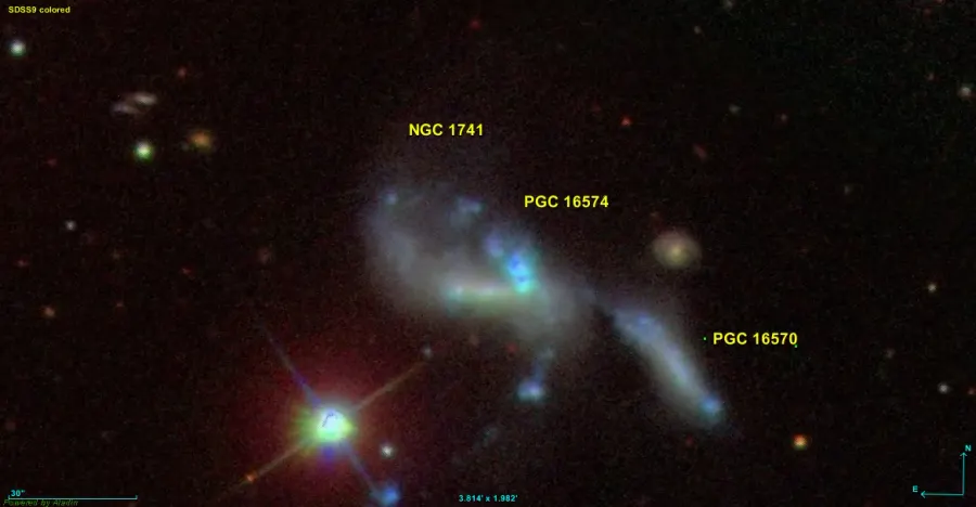 The NGC 1741 card
