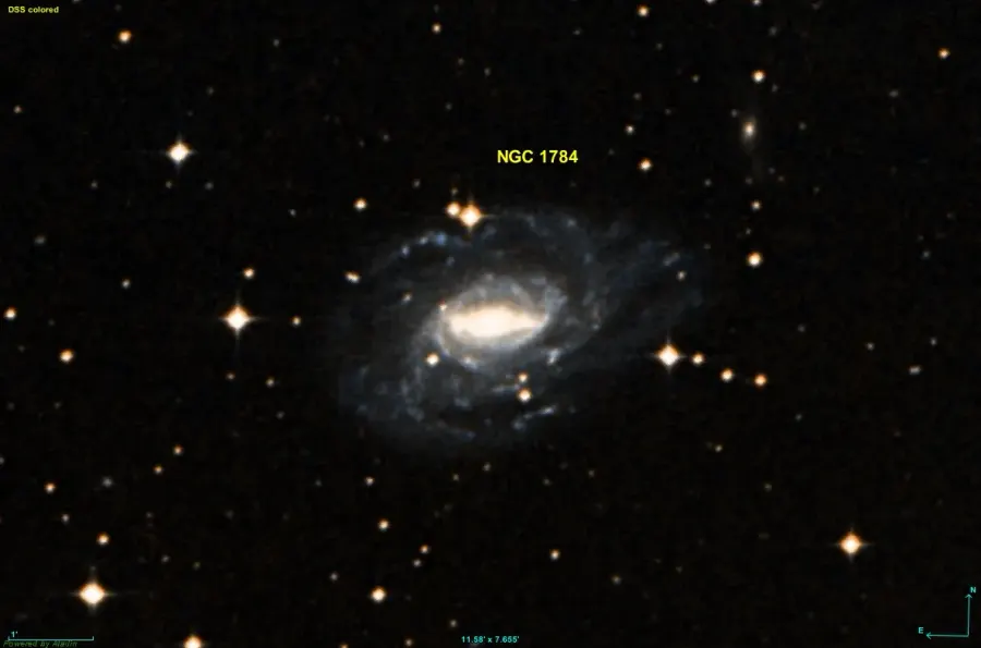 La carte NGC 1784