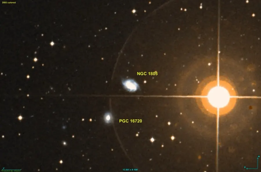 La carte NGC 1803