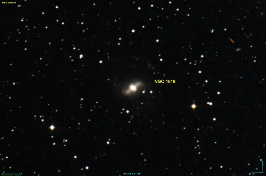 La carte NGC 1819