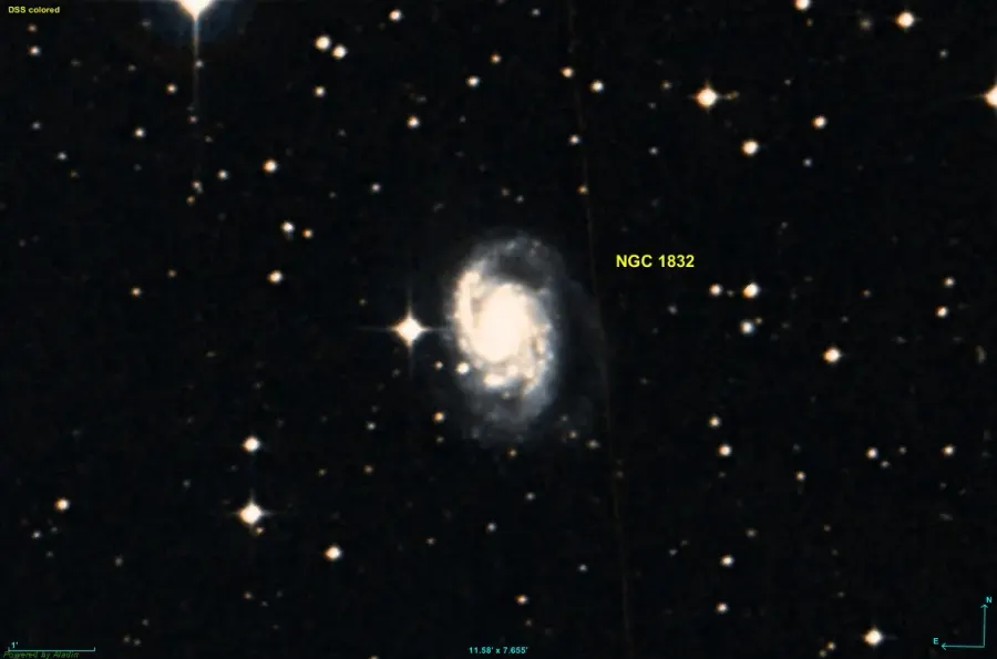 La carte NGC 1832