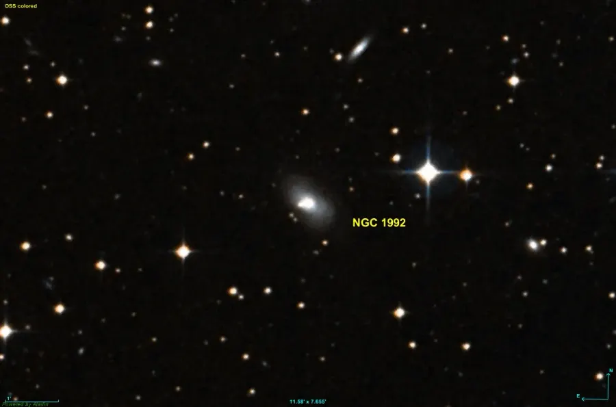 La carte NGC 1992