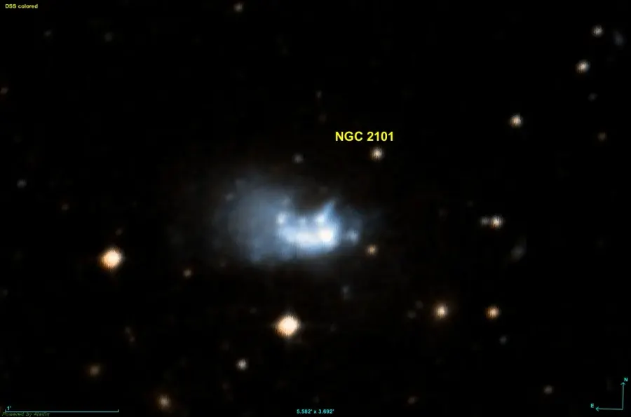 La carte NGC 2101