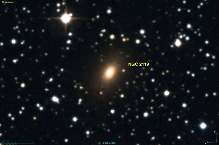 La carte NGC 2119