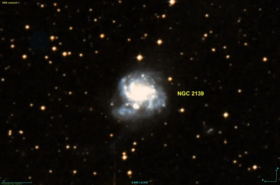 La carte NGC 2139