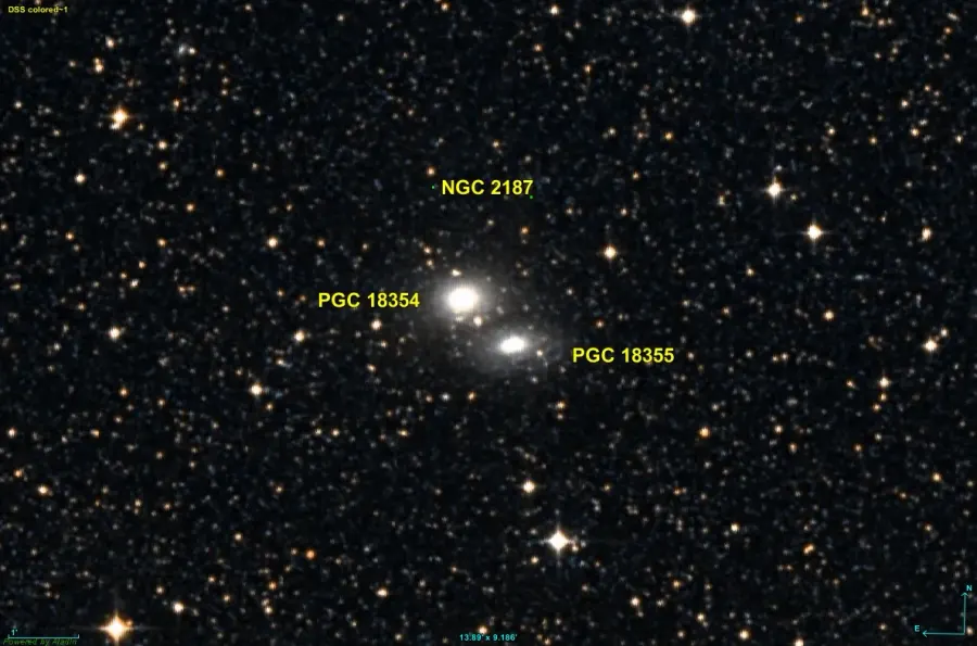The NGC 2187 card