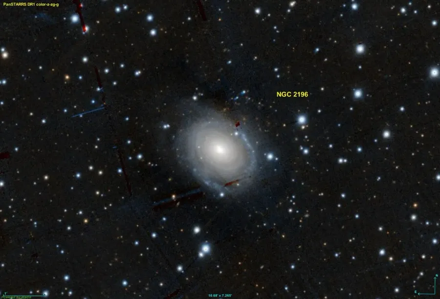 La carte NGC 2196