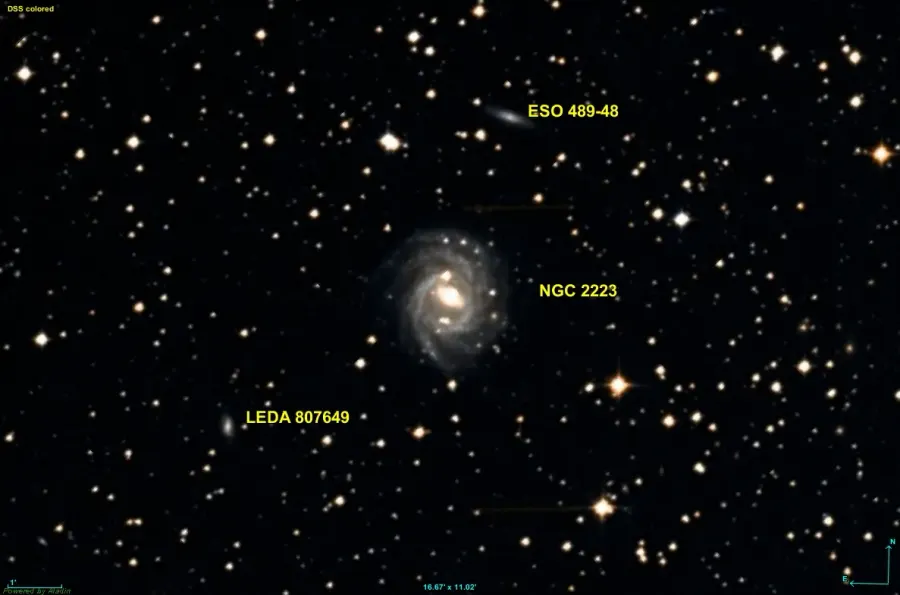 La carte NGC 2223