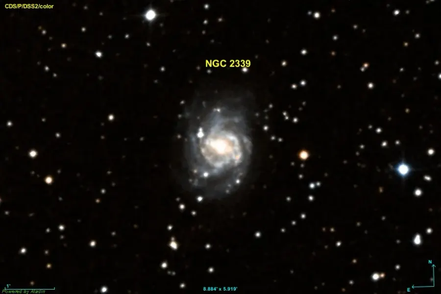 La carte NGC 2339