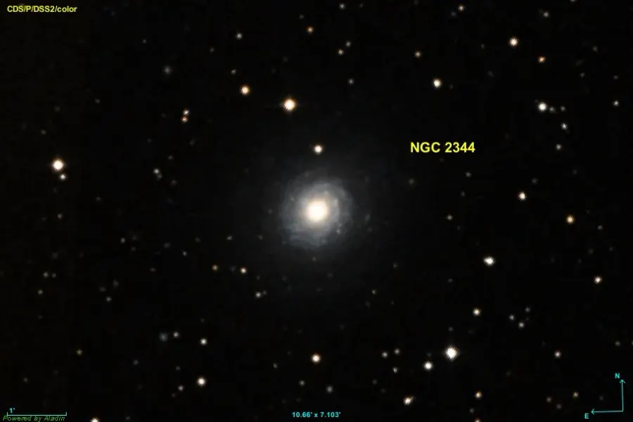 La carte NGC 2344