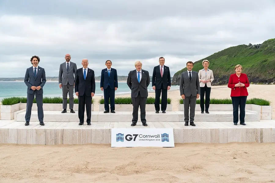 La carte Sommet du G7 de 2021