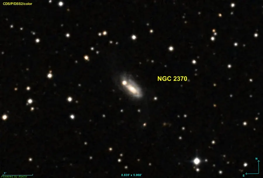 La carte NGC 2370