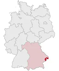 La carte Arrondissement de Passau