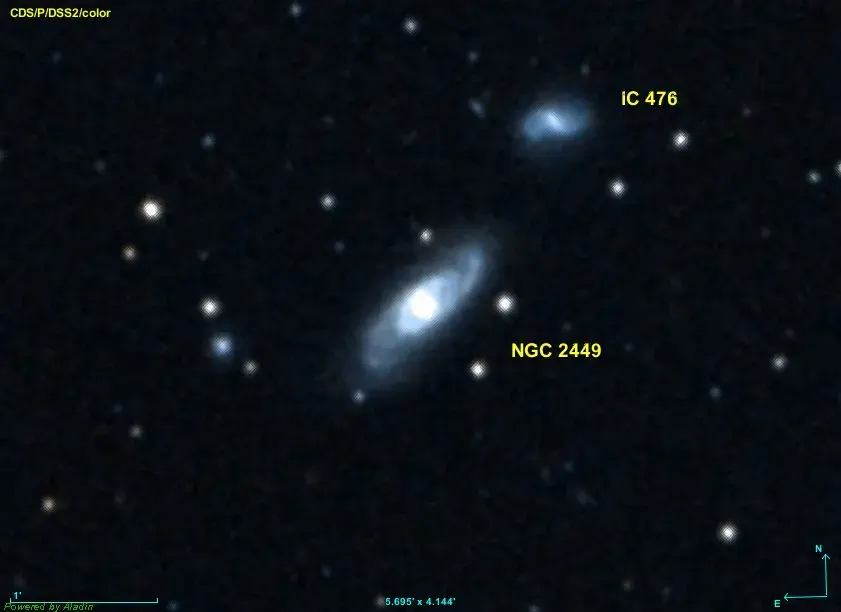 La carte NGC 2449