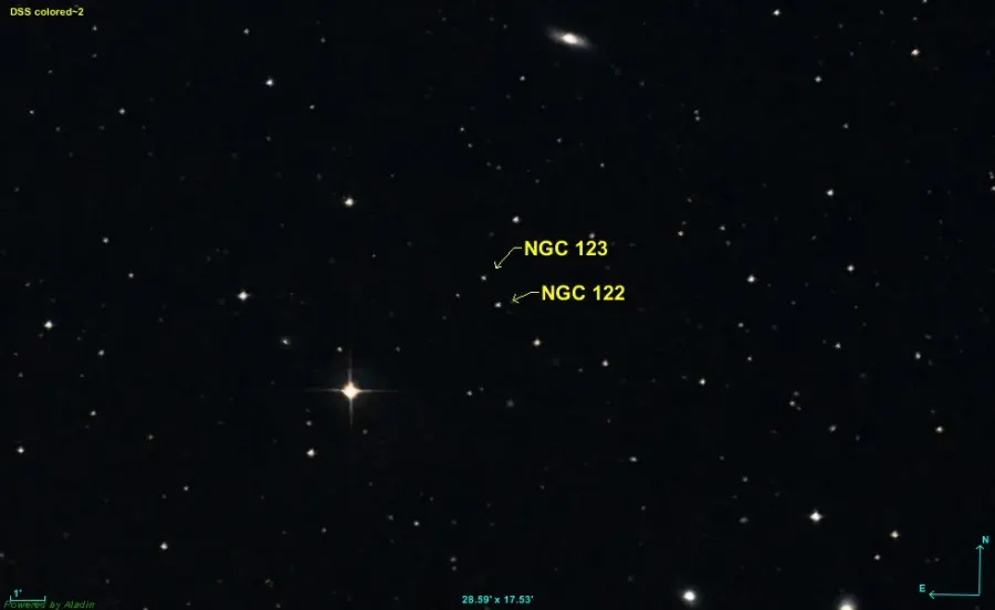 La carte NGC 122