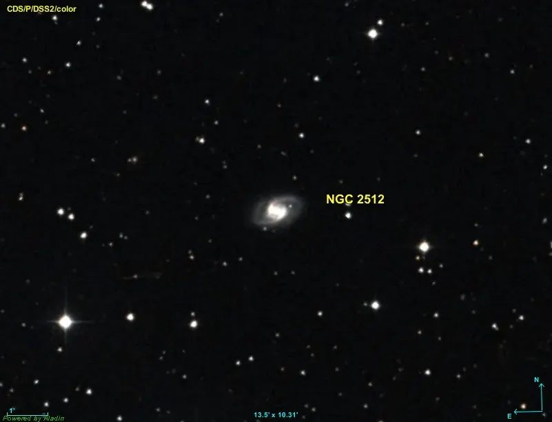 La carte NGC 2512
