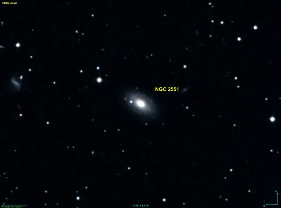 La carte NGC 2551