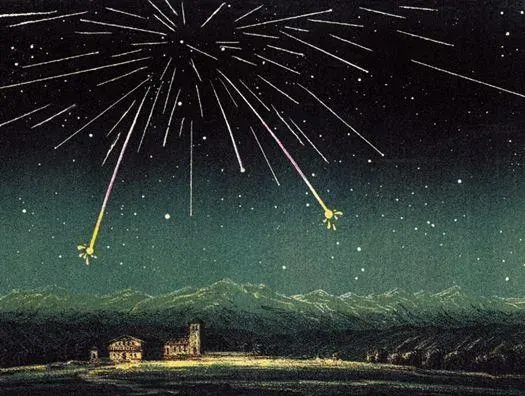 The Meteor shower card