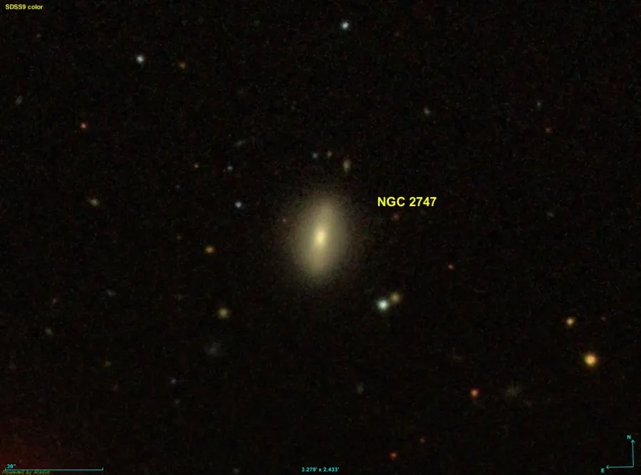 La carte NGC 2747