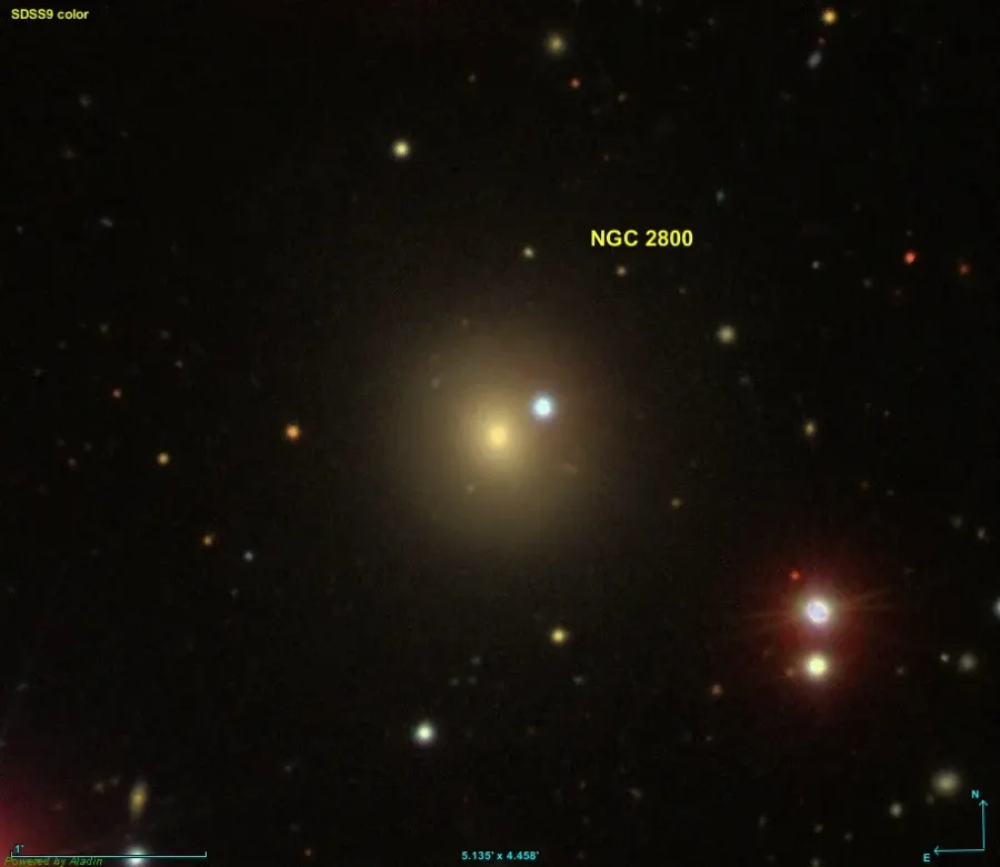 La carte NGC 2800