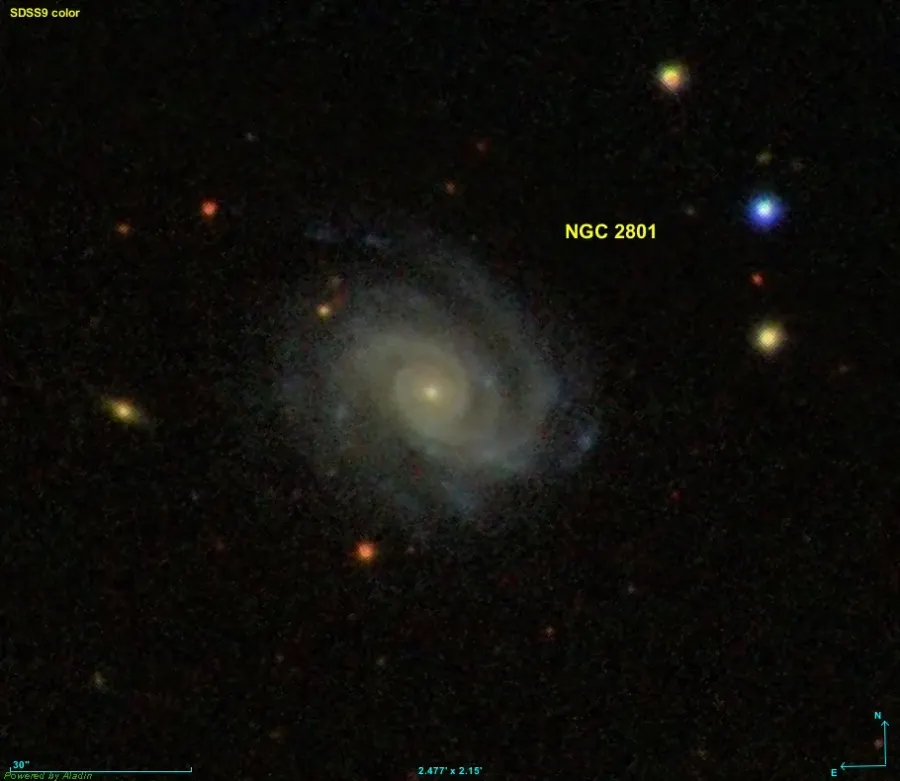 La carte NGC 2801