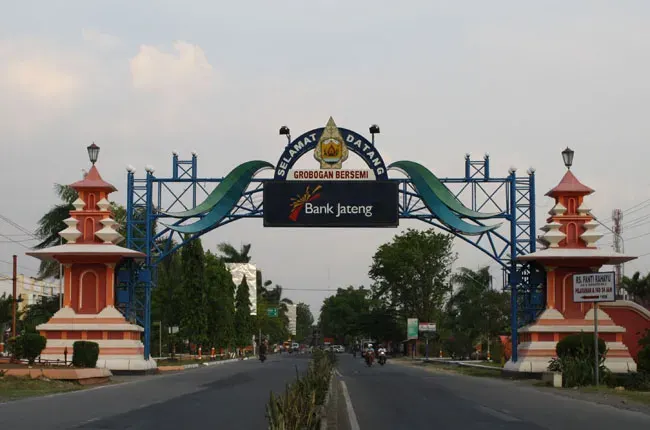 La carte Kabupaten de Grobogan