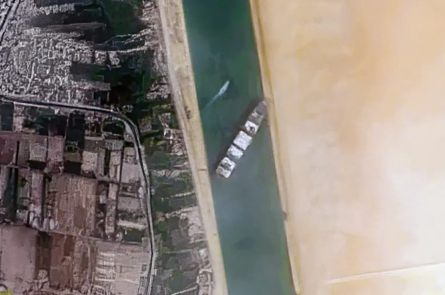 La carte Obstruction du canal de Suez en 2021