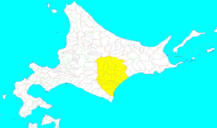 La carte Province de Tokachi