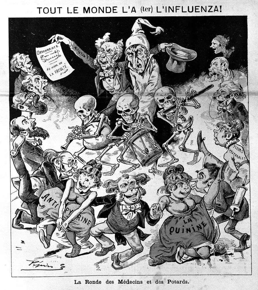 La carte Grippe russe de 1889-1890