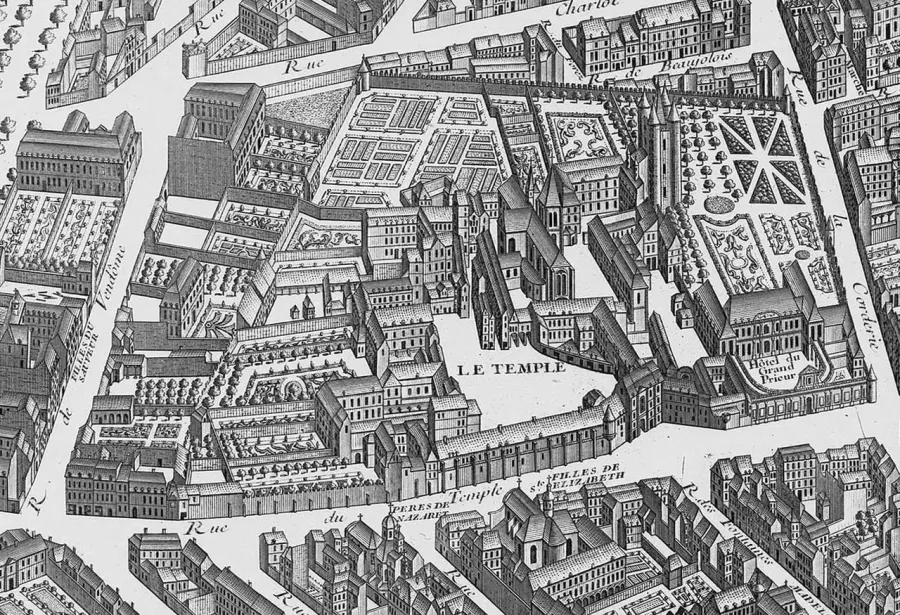 La carte Tour du Temple