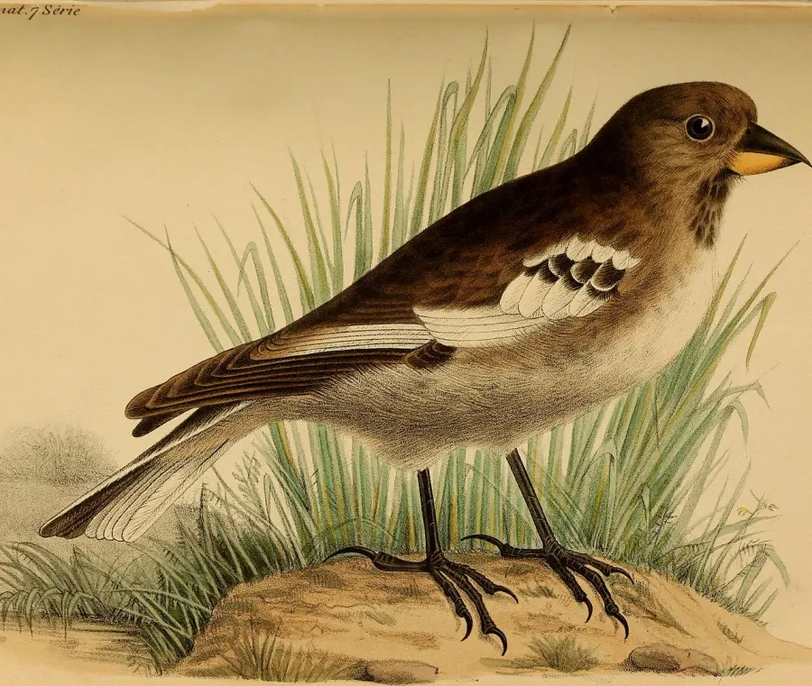 The Tibetan snowfinch card