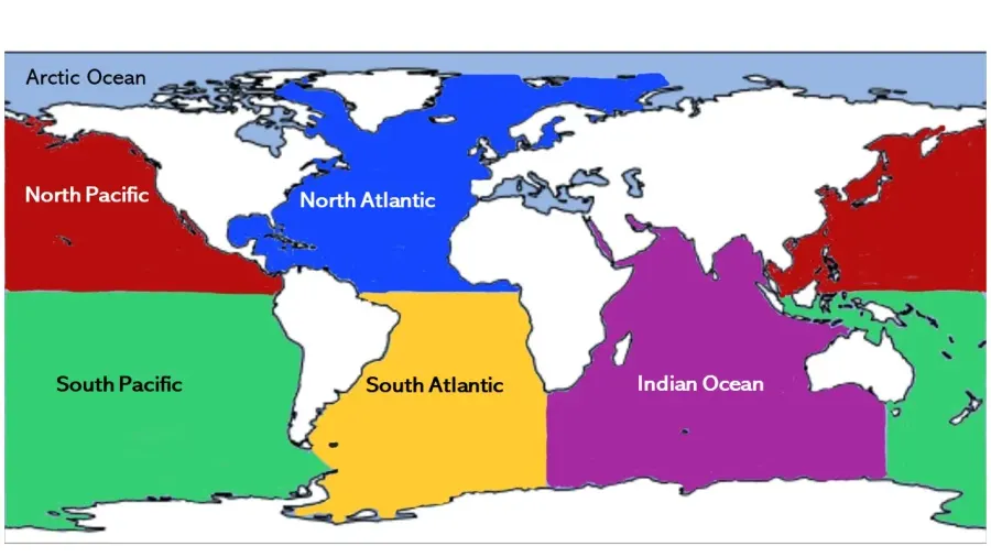 La carte Bassin océanique