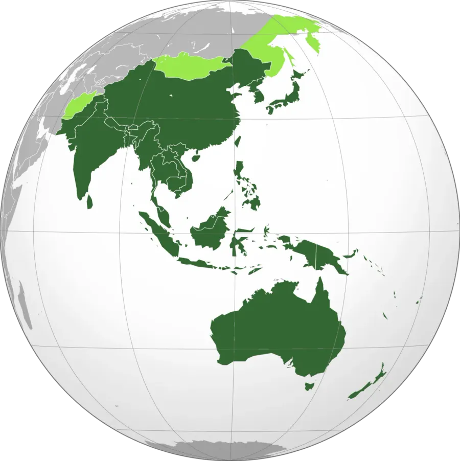 La carte Asie-Pacifique