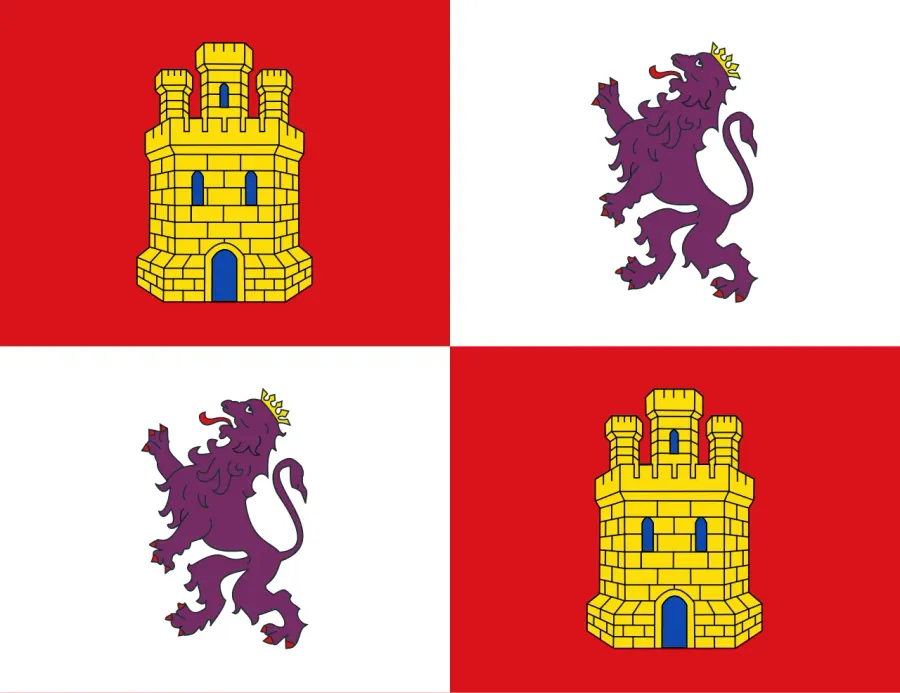 La carte Drapeau de Castille-et-León