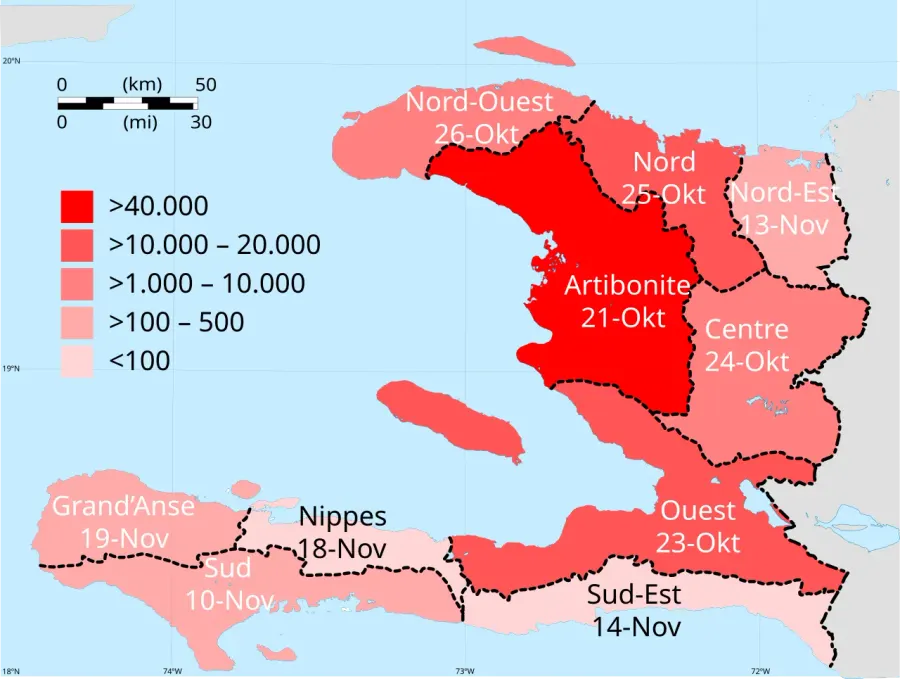 The 2010s Haiti cholera outbreak card