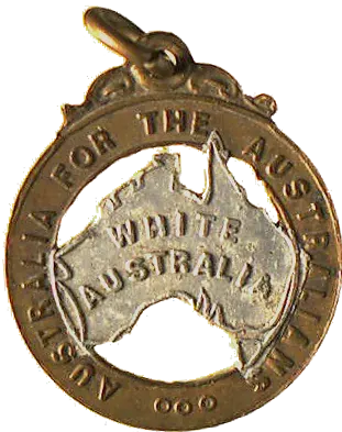 La carte Politique de l'Australie blanche