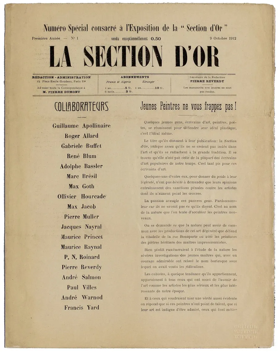 The Section d'Or card