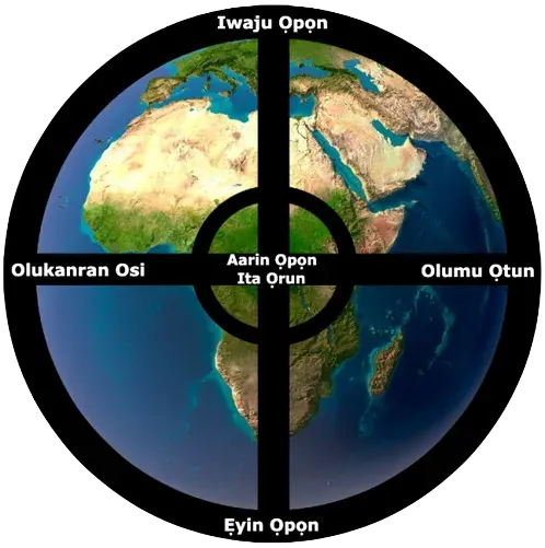 La carte Religion yoruba