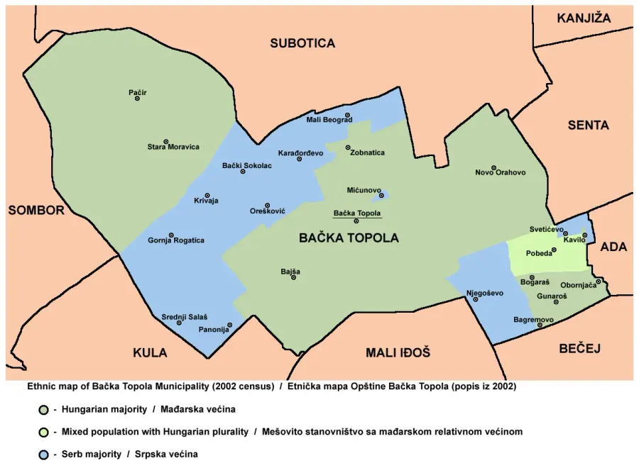 La carte Mićunovo