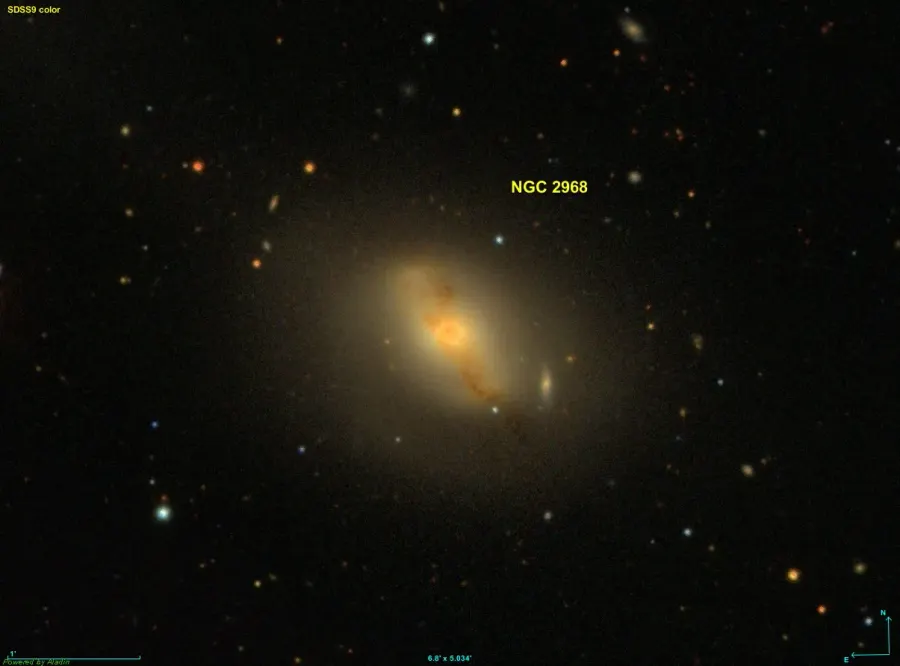 La carte NGC 2968