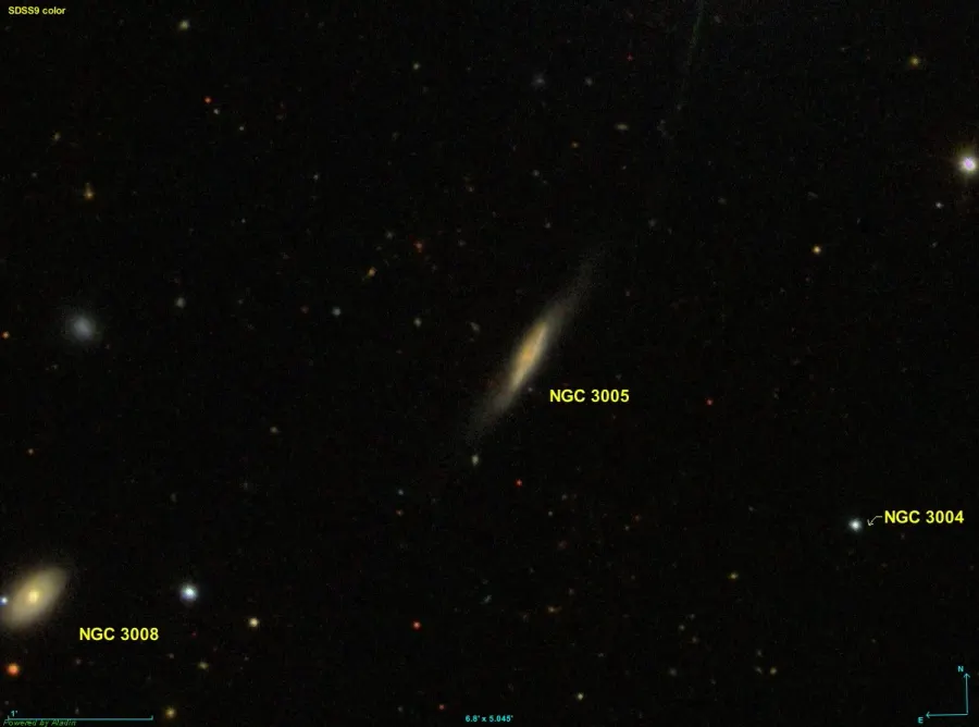 La carte NGC 3005