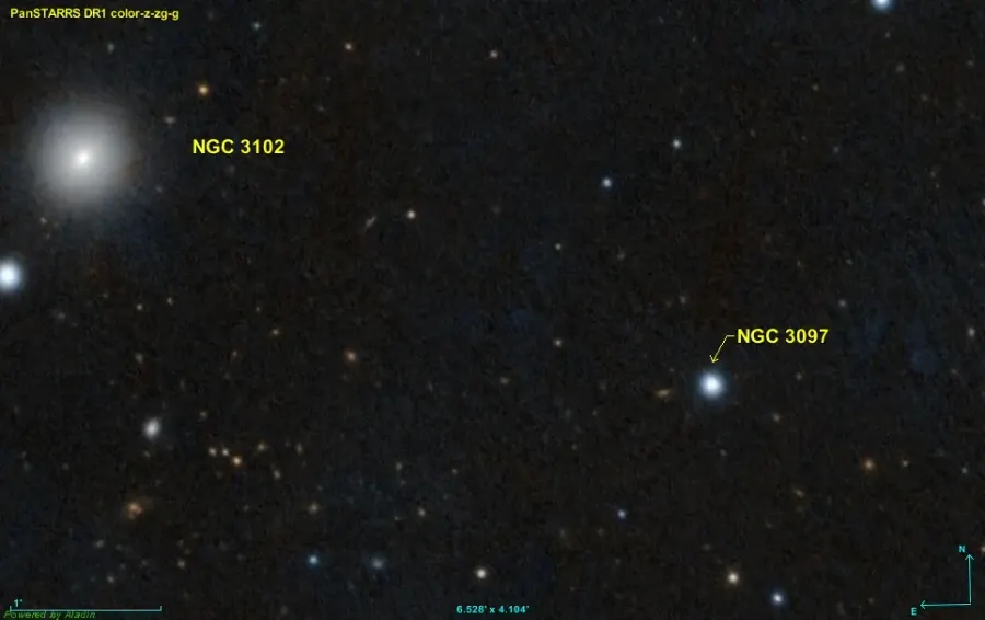 The NGC 3097 card