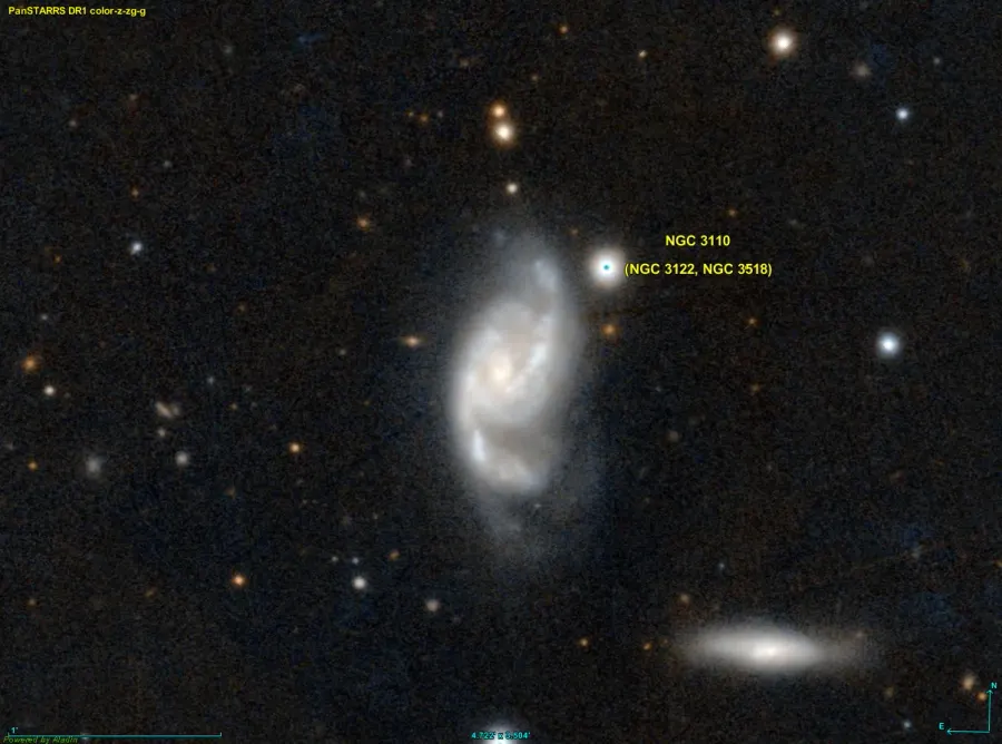 La carte NGC 3110