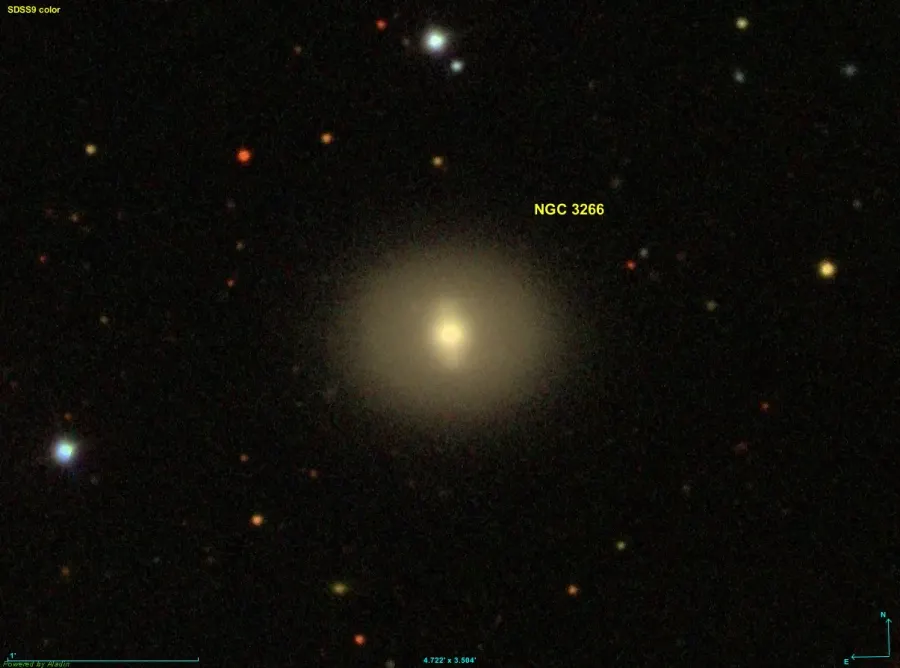 La carte NGC 3266