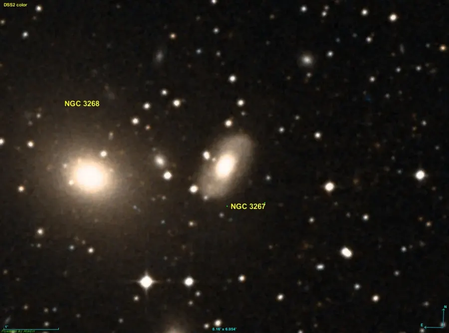 La carte NGC 3267