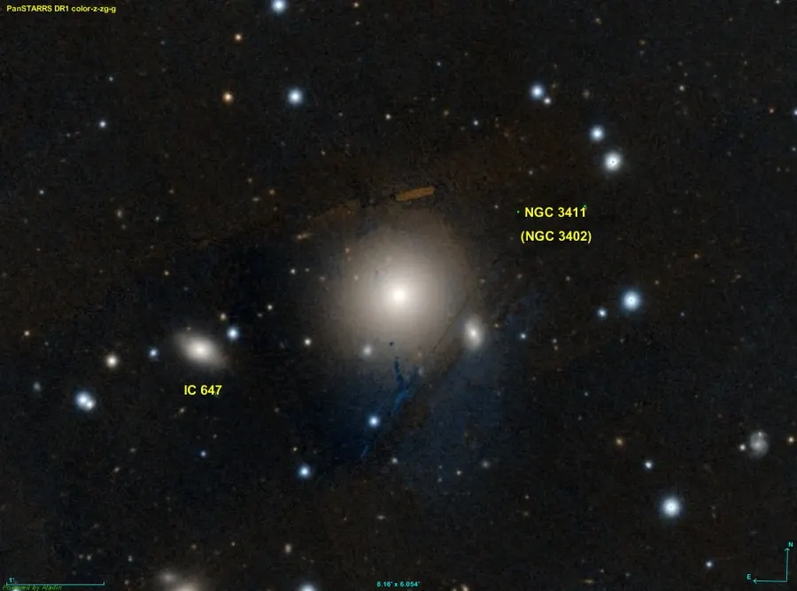 La carte NGC 3411