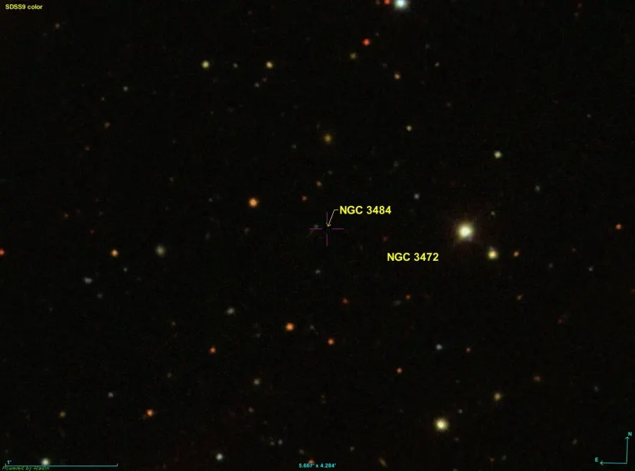 La carte NGC 3484